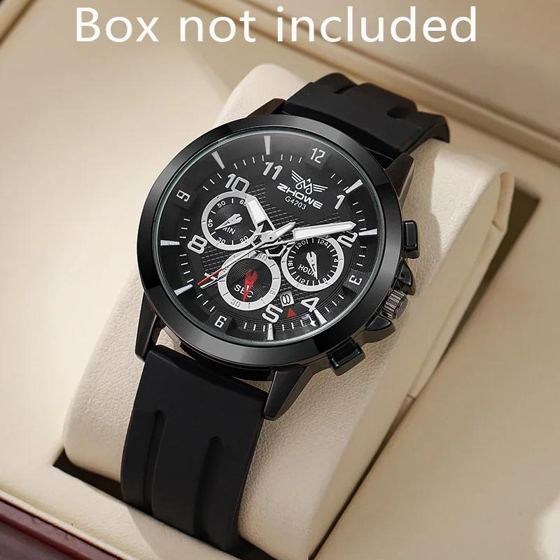 Fashion Men Wristwatch Luxury Original Man Watch Silicone Strap Sport Quartz Male Clock Gift