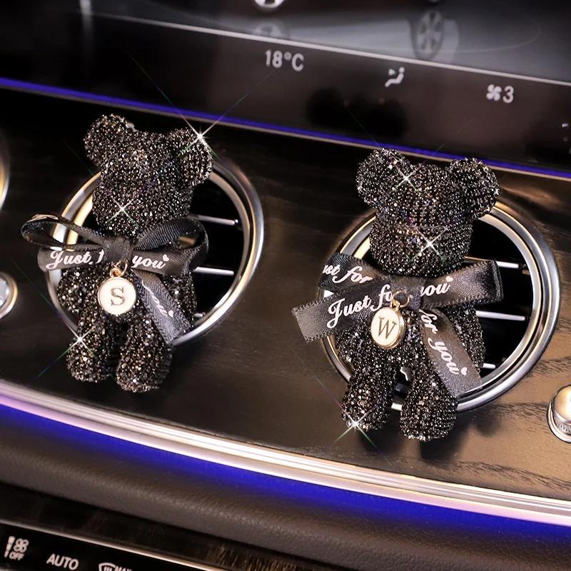 New Car Bear Air Freshener and Bear Auto Rearview Mirror Pendant Air Vent Perfume Parfum Flavoring for Auto Interior Accessories