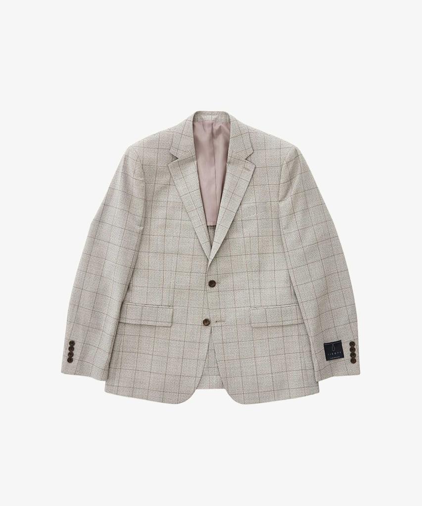 Stco [Summer Suit] Italy Marlane Summer 100% Wool Check Suit Set_Beige (Classic Fit)_Ssjub93Set