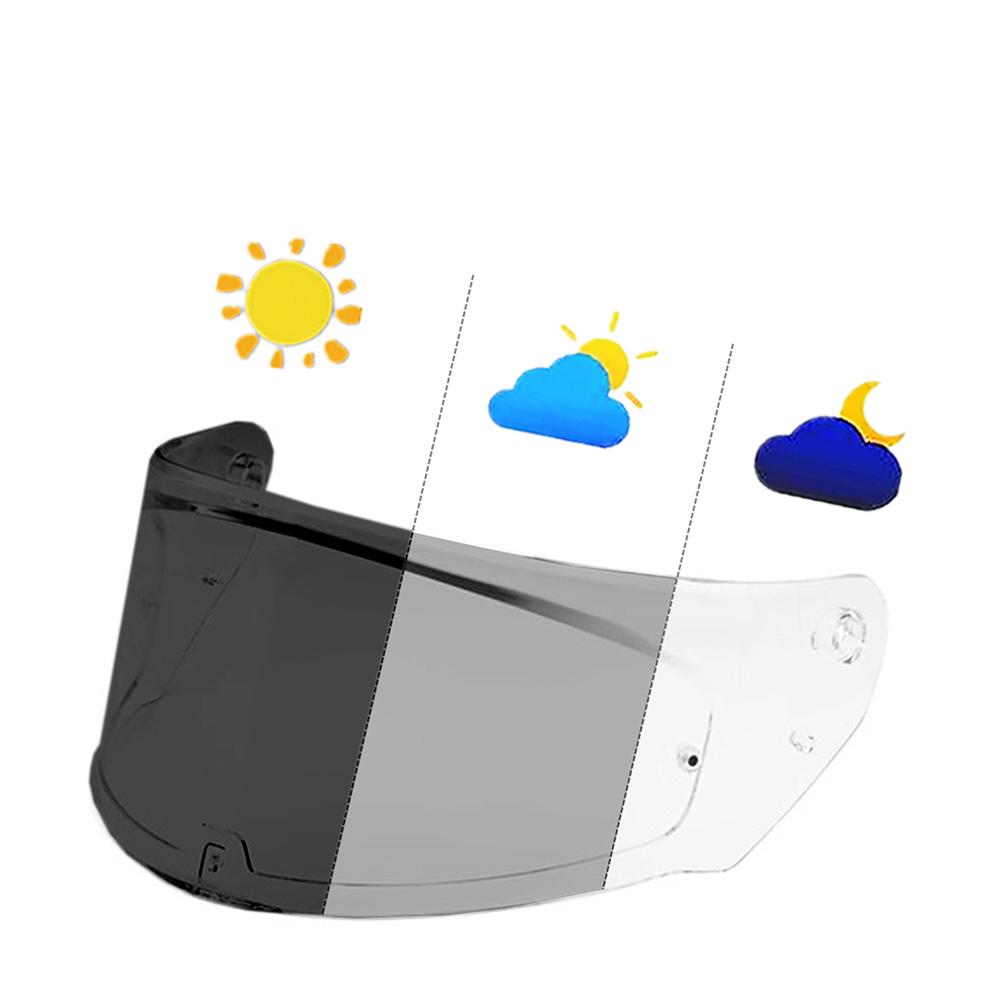 Photochromic Clear Helmet Lens Face Shield Anti-UV Sunscreen HJ26 PISTA K1 HJ20M Z7 Moto Replacement Multiple Models Available