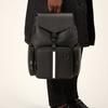 Bally Classic Stripe Leather Backpack Medium Men Backpacks Black 6238750
