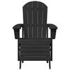 VidaXL Chaise Adirondack avec repose-pieds noire HDPE durable pour une détente extérieure confortable, mobilier de jardin, 42006631