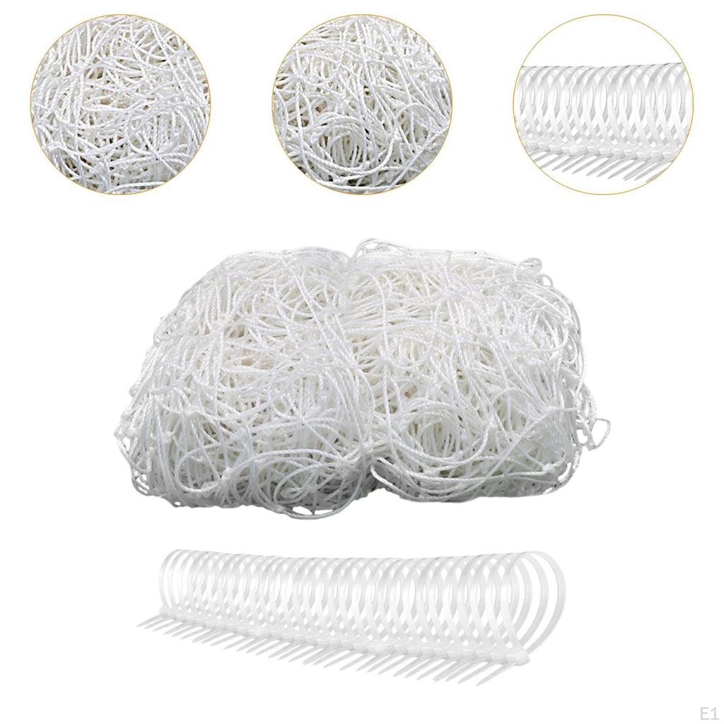 Soccer Net Replace and Straps White Nylon for 12 Ft X 6 Football Netting