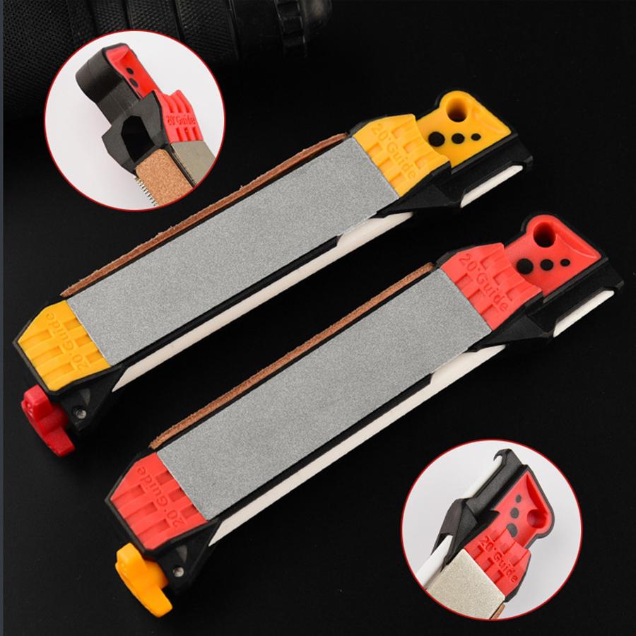 Portable Home Multi-Function Adjustable Manual Knife Sharpener Guided Field Sharpener Compact Travel Knife Sharpener Tool