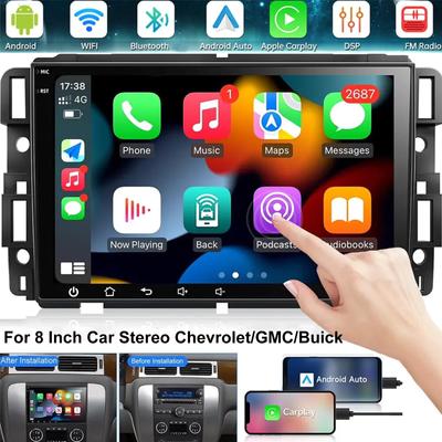 Autorádio 2 DIN Pro GMC Chevrolet Chevy Yukon Sierra Acadia 2007-2012 Android GPS Navi wifi Kamera Carplay