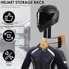 Motorcycle Helmet Rack Wooden Vest Helmet Wall Mount Stand with Hooks 2-In-1 Versatile Motorcycle Helmet Vest Holder for Storage