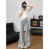 Flared Pants For Women With Plush Fleece Material Casual Long Trousers For Spring