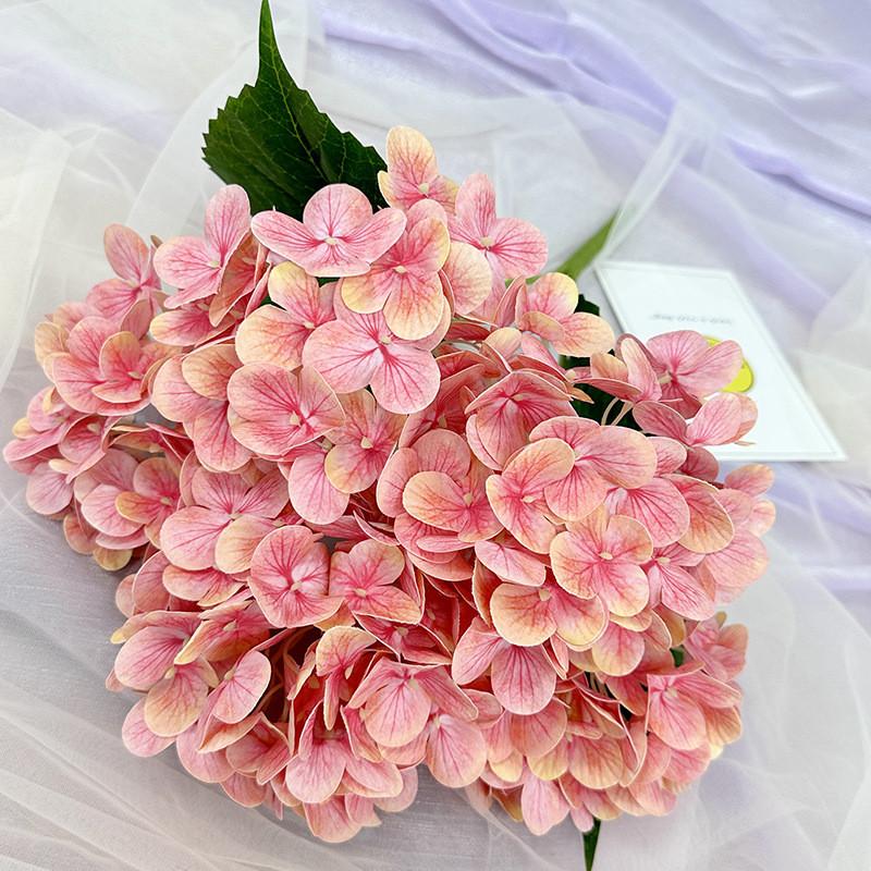 Elegant Hydrangea Artificial Flower Set With Silk Fabric For Home Decor And Wedding Arrangements