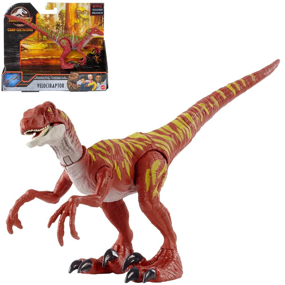 

Mattel Jurassic World Realistic Mini Action Figure Jump Velociraptor [Total Length: 20cm] [Ages 4 and Up] HBX31