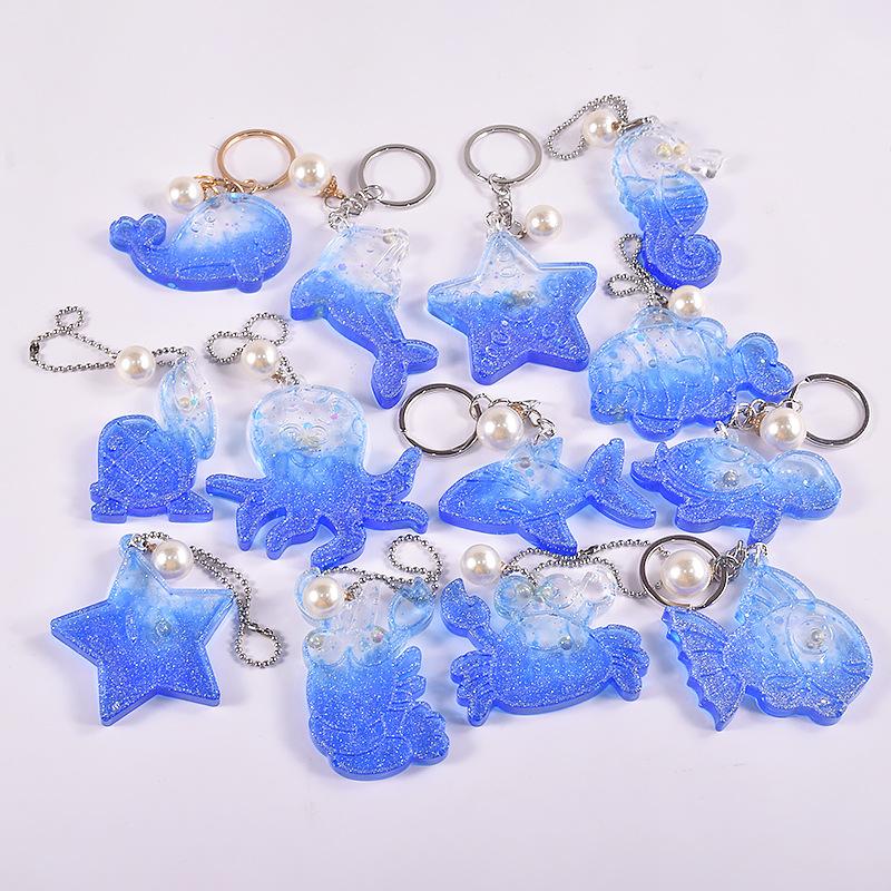 Ocean Series Earring Silicone Mold Fish Seashell Resin Casting Mould for Pendant Earring Jewelry Keychain Making DIY Craft