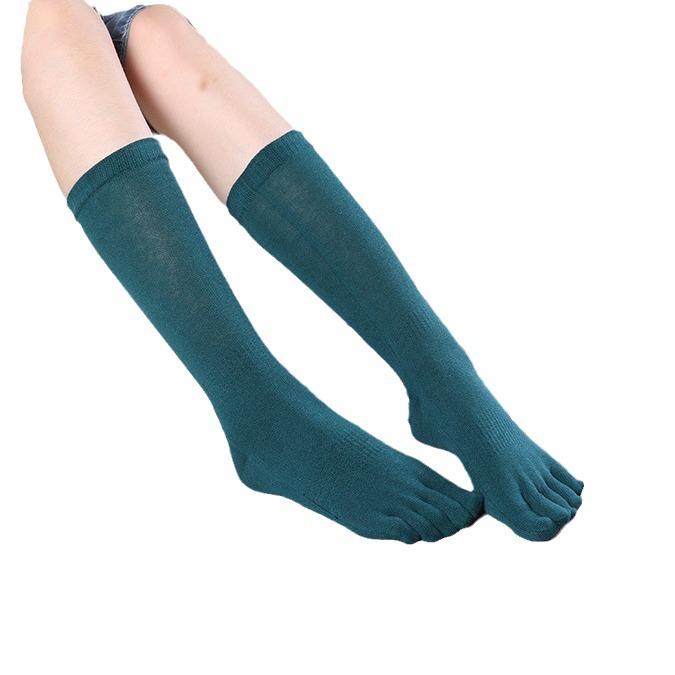 Japanese Style Women’s Extra Long Mid-Calf Five-Toe Slouch Socks for Autumn and Winter