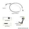 Stainless Steel Universal 24"/36'' Throttle Gas Cable & Spring Set Street Hot Rod Performance For Ford Chevy Silver