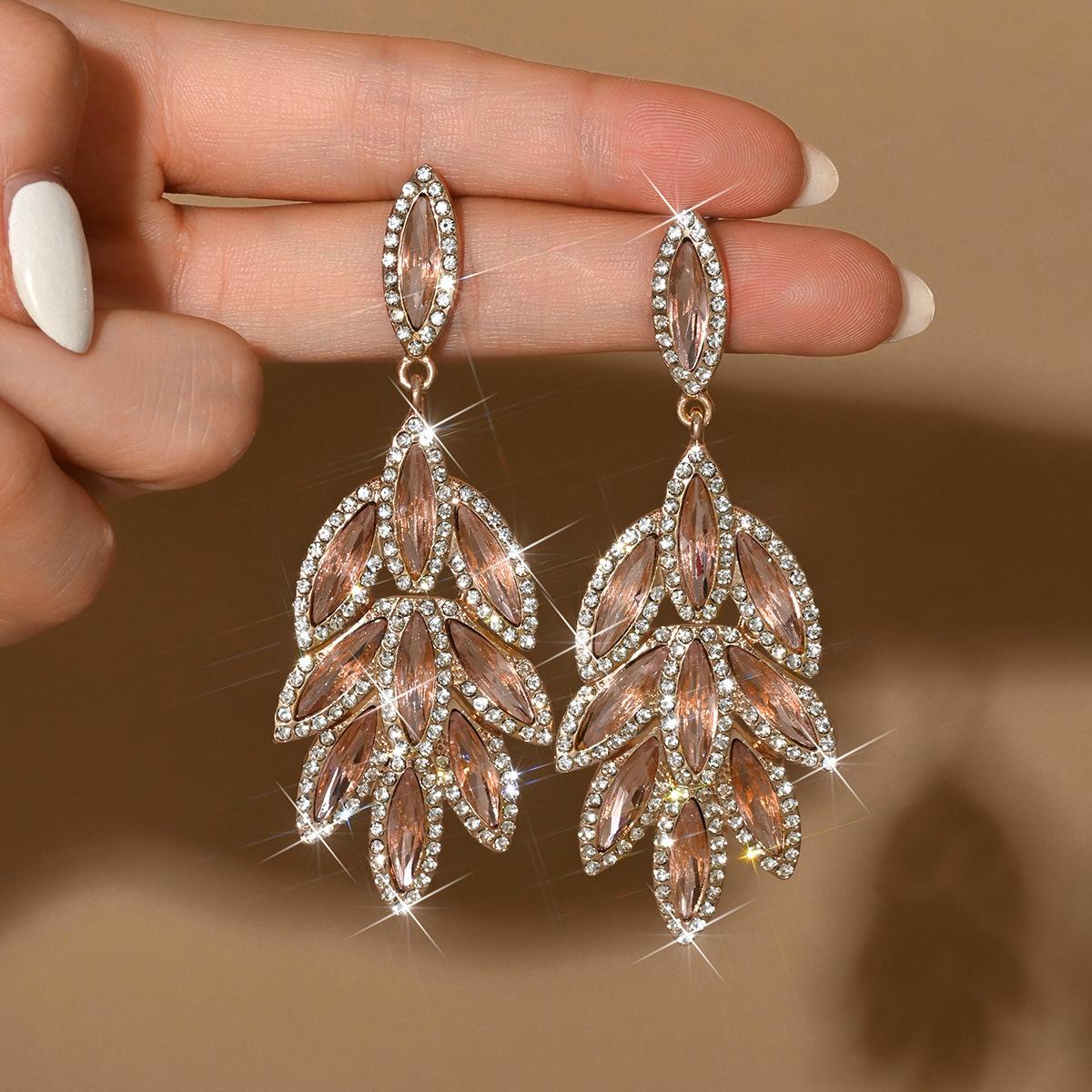 

Finch Feather Luxury Earrings Tassel Crystal Feather Women S Earrings Earrings Dress With Banquet Earrings