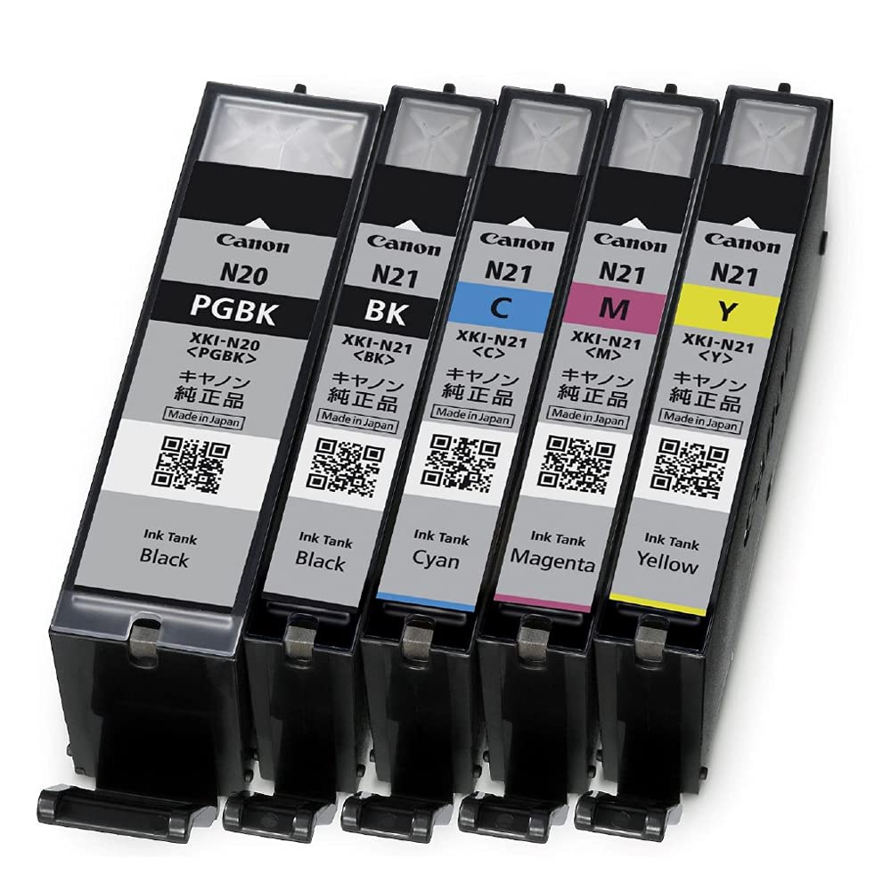 Canon genuine ink cartridge 5 color multi pack XKI-N21(BK/C/M/Y)+N20 XKI-N21+N20/5MP