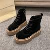 Fashion Suede Platform Women Snow Ankle Boots Tassels Flats Shoes Winter FashioNew Brand 2024 New Trend Designer Cozy
