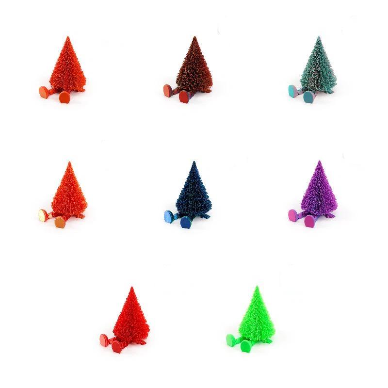 3D Printed Xmas Tree Figurine Movable Joints Eco Friendly Multi Colors for Christmas Party Table Decor Creative Holiday Gift
