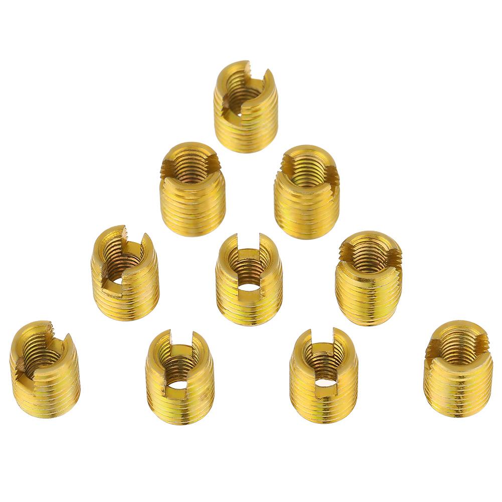 10pcs M8 X M5 Self Tapping Threaded Insert 302 Slotted Type Screw Bushing for Thread Repair