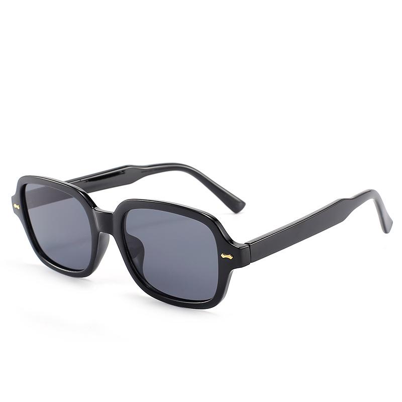 Trendy Unisex Small Square Frame Rice Nail Sunglasses - Fashionable Design 22160