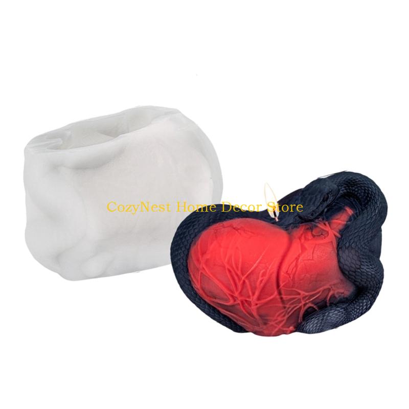 92MF Snake Heart Silicones Mould Molds Casting Mould Easy Release Epoxy Resin Molds Craft Supplies
