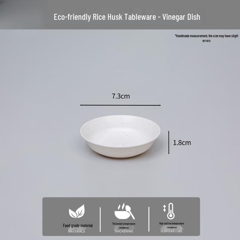 Eco-Friendly Disposable Rice Husk Sauce Dishes (200-pack)