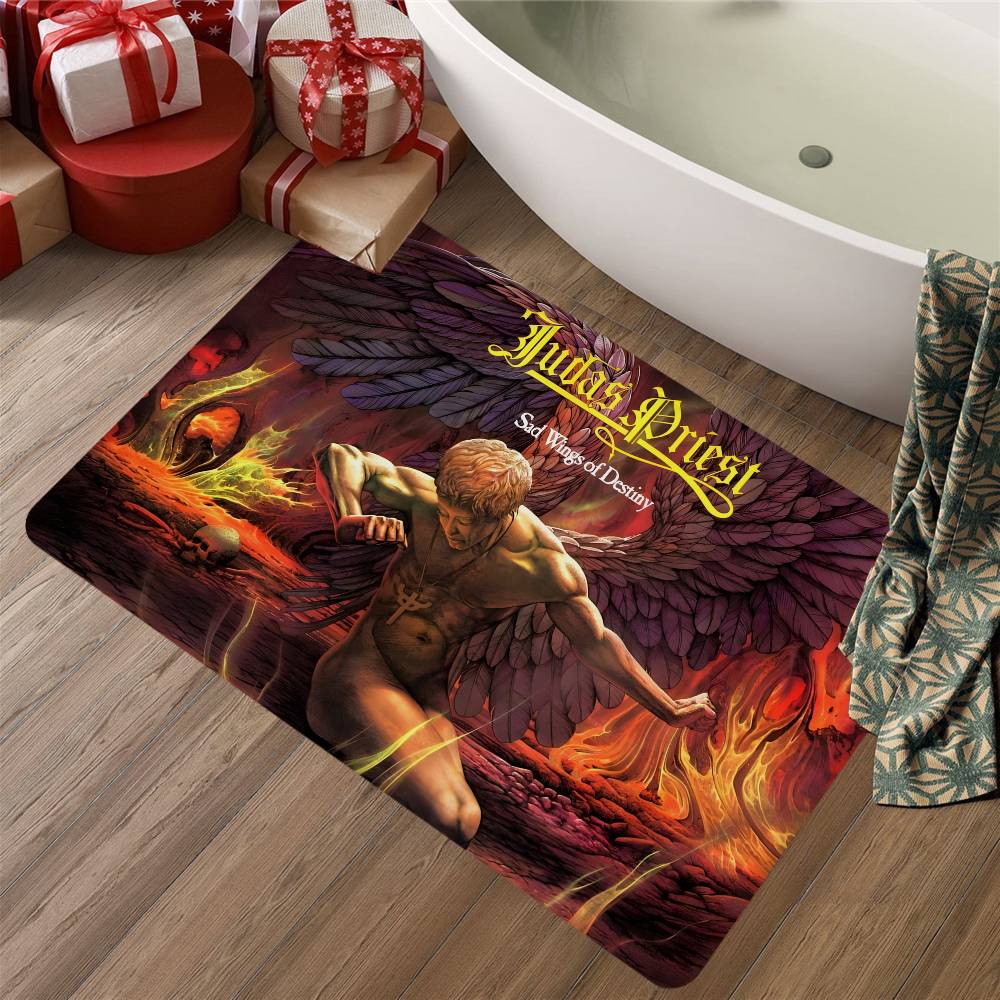 J-Judas P-Priest ROCK BAND Floor Carpet Nordic Style Home Doormat Bathroom-Toilet Mats Bedroom Hotel Decor Mat
