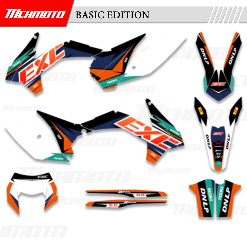 MCHMFG For KTM EXC EXC-F 125 250 300 350 450 2014-2016 SX SXF 2013-2015 Full Graphics Decal Stickers Number Name Decals