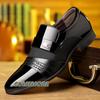 Men's Patent Leather PU Casual Loafers Business Dress Shoes All-Match Luxury Designer Wedding Shoes Spring Autumn Large Size 48