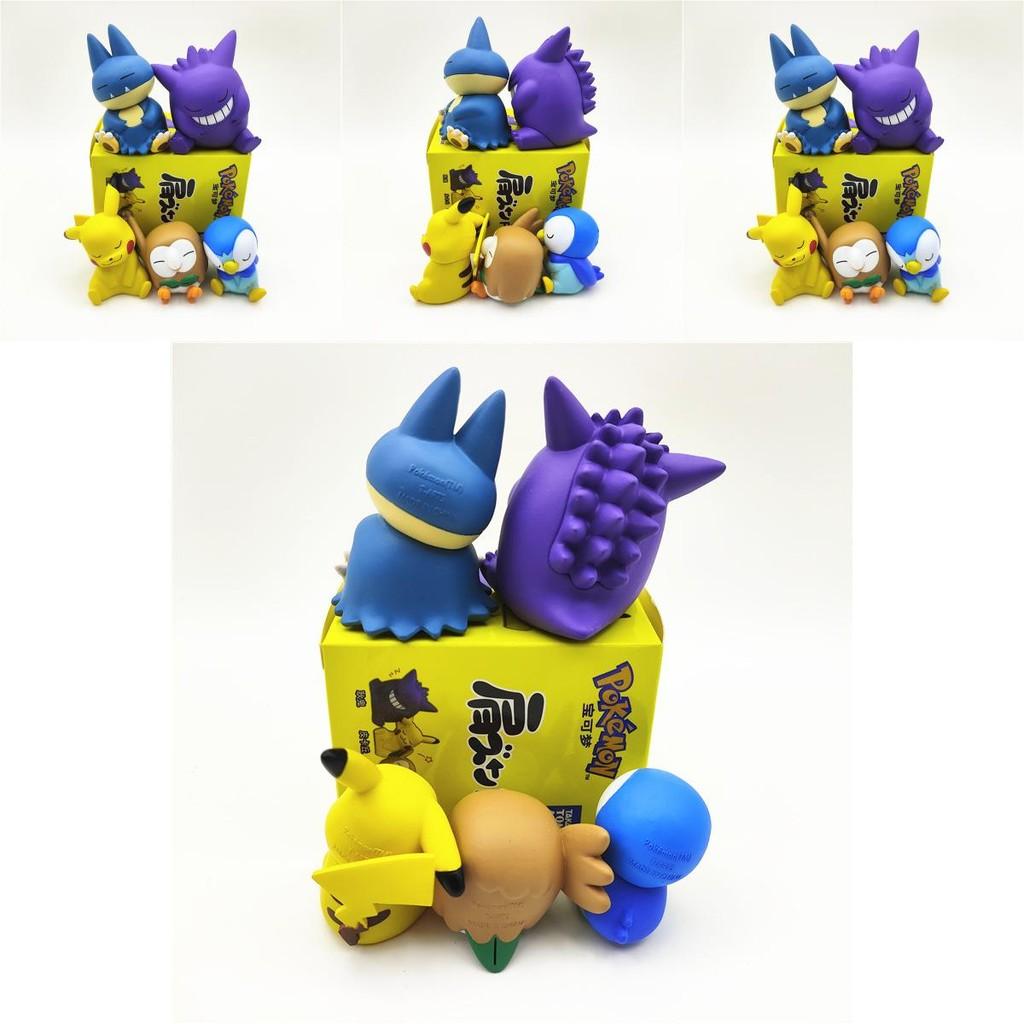 Highquality Pvc Mini Figures Sleepy Pikachu And Snorlax Toys