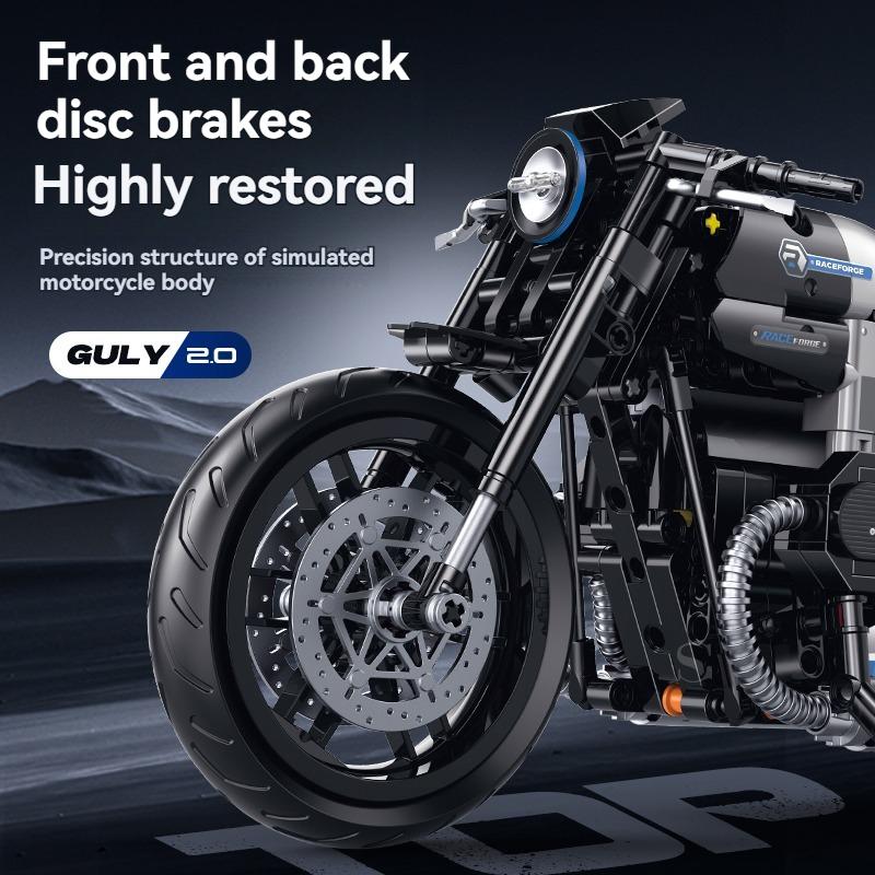 Non-Toxic New High-Quality 1:8 Technical Motorcycle Model Building Block Assembly Unique Toys Birthday Christmas Gifts For Adults Kids