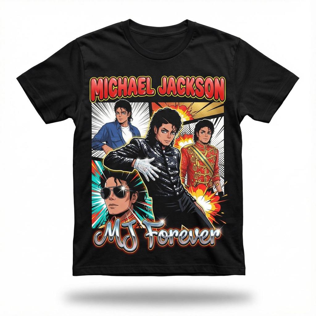 Michael Jackson MJ Forever Shirt Anime Comic Tee Retro Pop Art Eras Gift