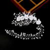 1Pcs Hair Accessories Made Hair Color Pearl Wedding Hair Combs For Bridal Flower Headpiece Women Hair Ornaments Jewelry