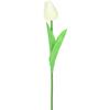 Silicone Tulips Artificial Flowers 34 Cm Decorative Plants for Vase 5 Pcs - Cream