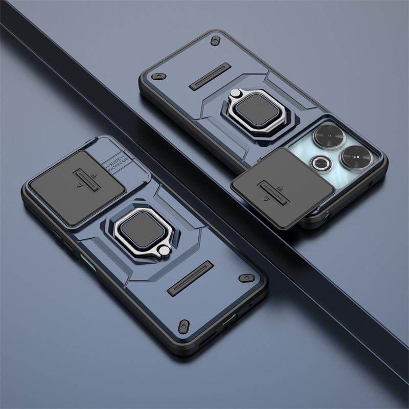 For Xiaomi Poco M6 4G Case Slide Camera Len Phone Cases For Xiaomi Poco M6 4G Shockproof Armor TPU PC Cover Xiaomi Poco M6 4G