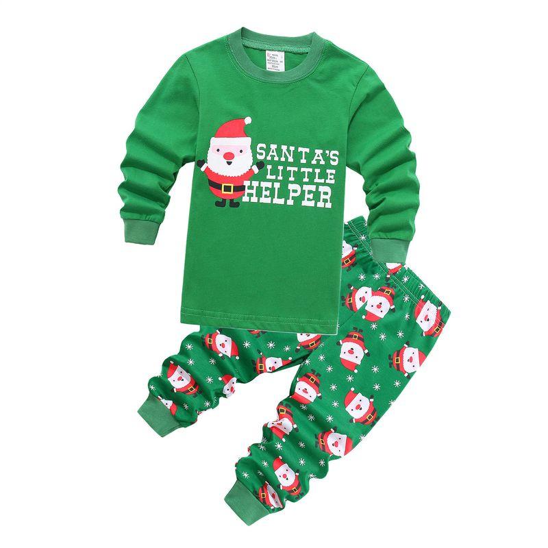 

New Arrival Santa Claus Kids Kids Fall and Winter Children s Homewear Suit Pajamas Kids Cotton Homewear 39 3y/95cm