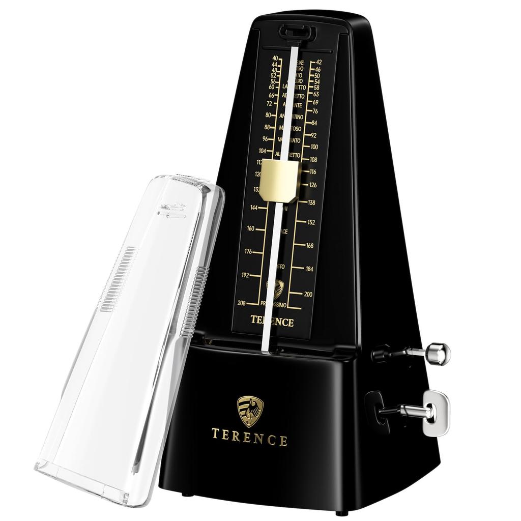 TERENCE TM2 Pendulum-Type Mechanical Metronome, High-Precision, Compact, High-Volume, Metal Core, Standard Size, Suitable for Beginners and Veterans,