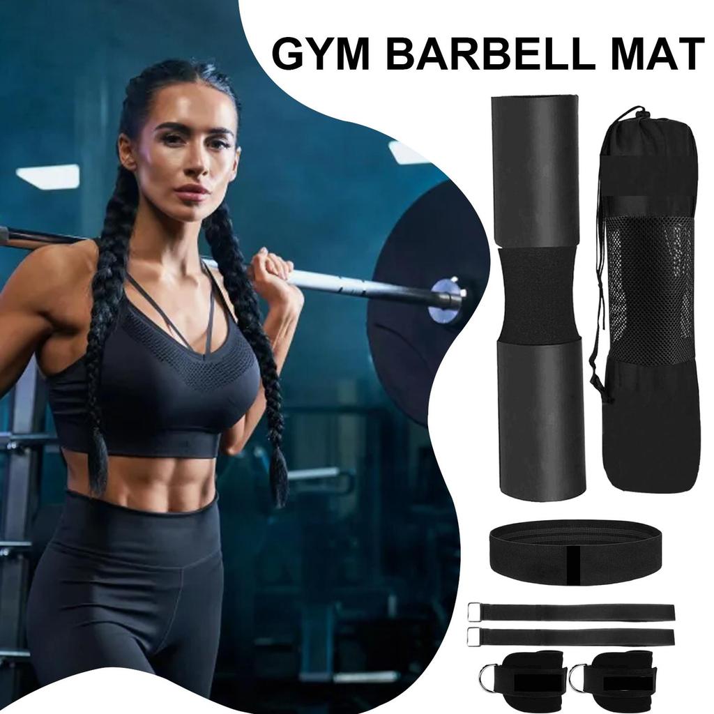Barbell Squat Pad Gymnastics Bars Cushion Shock Absorption Barbell Cushion Set For Workout Hip Thrusts Home Gymnastics