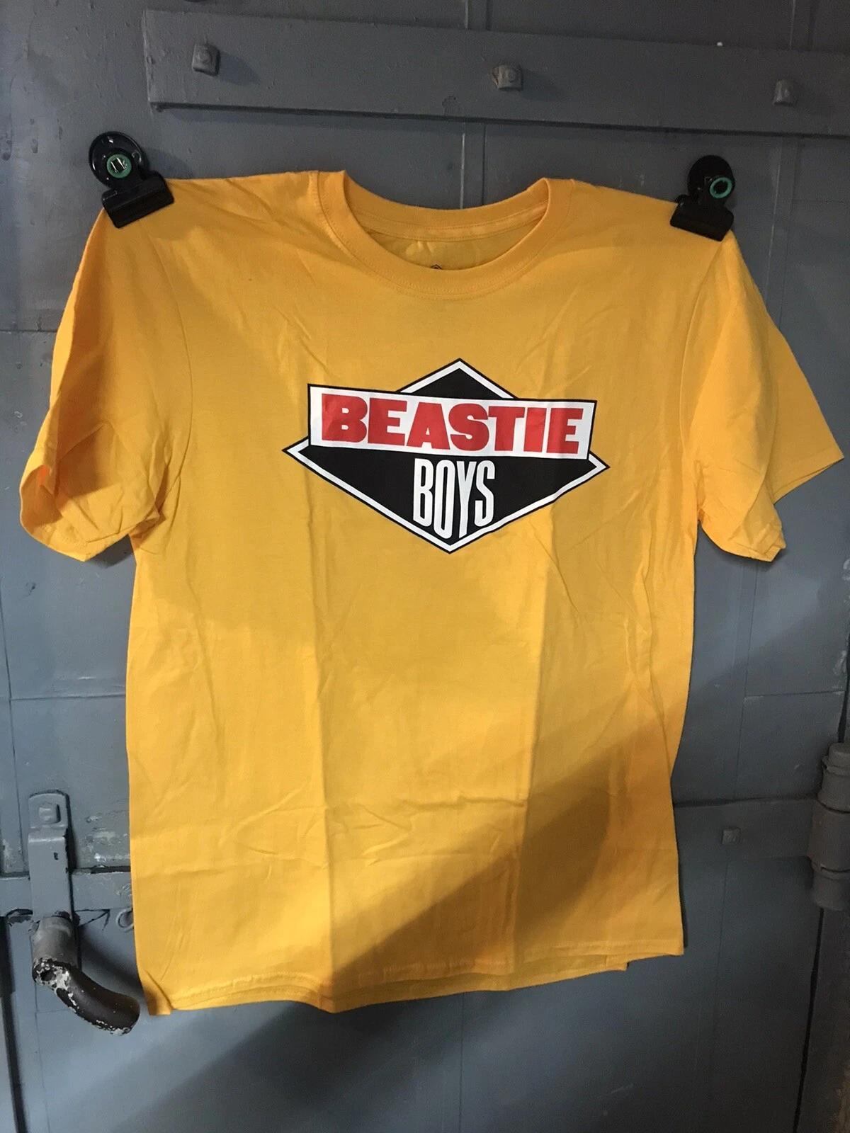 Beastie Boys Band Music Song Album Logo On Gold Men s Cotton T-Shirt 3XL