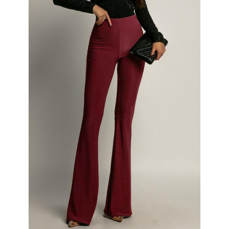 Women's Autumn and Winter Models High-waisted Solid Colour Fashion Casual Wide-leg Loose Trousers