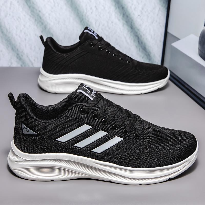 

4 large size lightweight sneakers cold sticky fly-woven breathable men s shoes fashion versatile casual shoes student running shoes 44