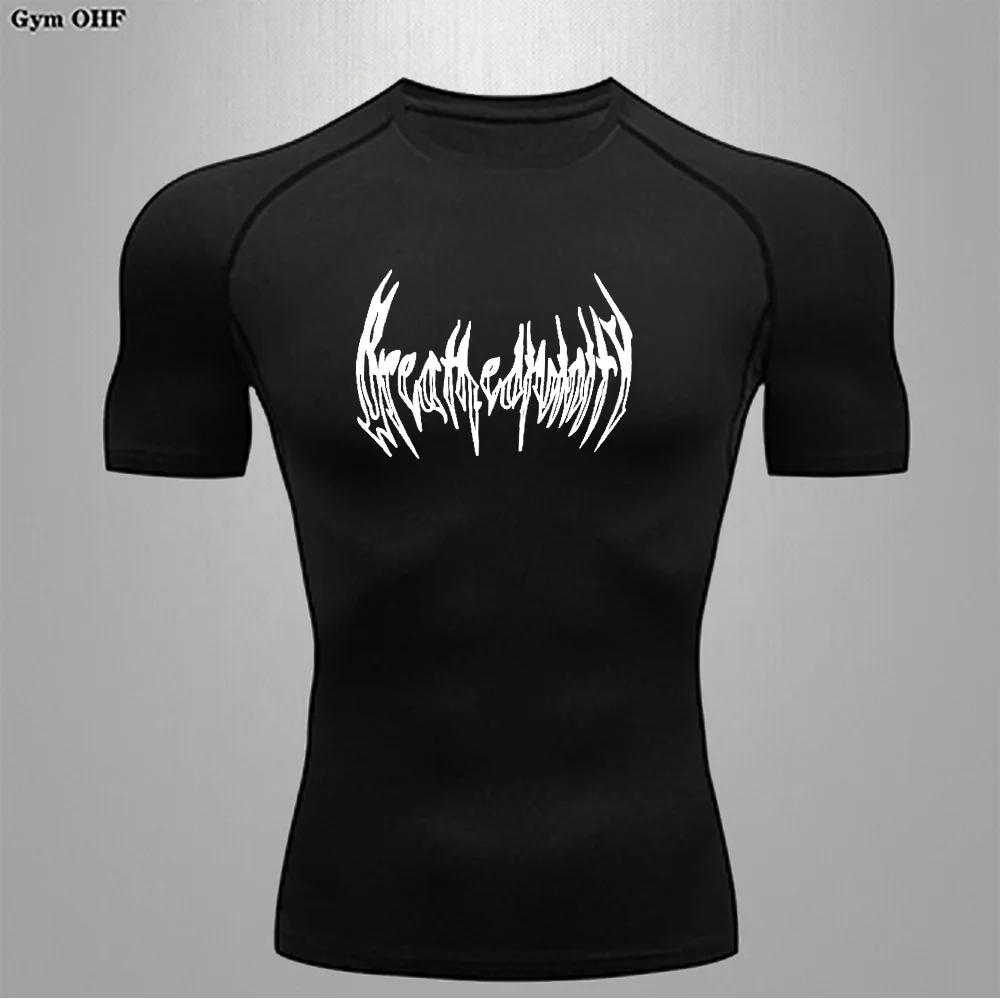 Anime Baki Hanma Men Running Sport T-Shirt Gym Fitness Short Sleeve Slim Compression Shirt Jogging Training Shorts Tops Clothing