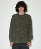 Maha Grid Pigment Checkerboard Knit Sweater Khaki(Mg2Efmk600A)