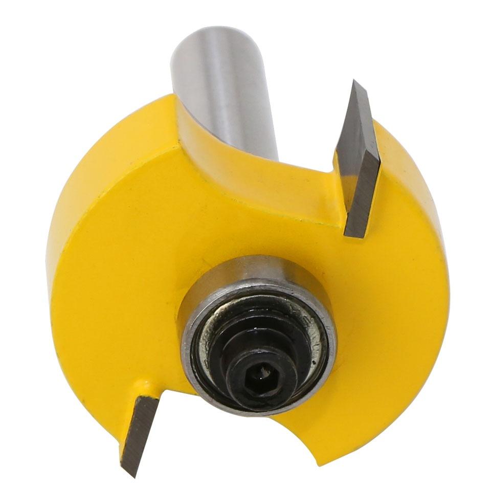 Rabbet Router Bit with 6 Bearings Set -1/2"H - 8mm Shank Woodworking Cutter Tenon Cutter for Woodworking Tools