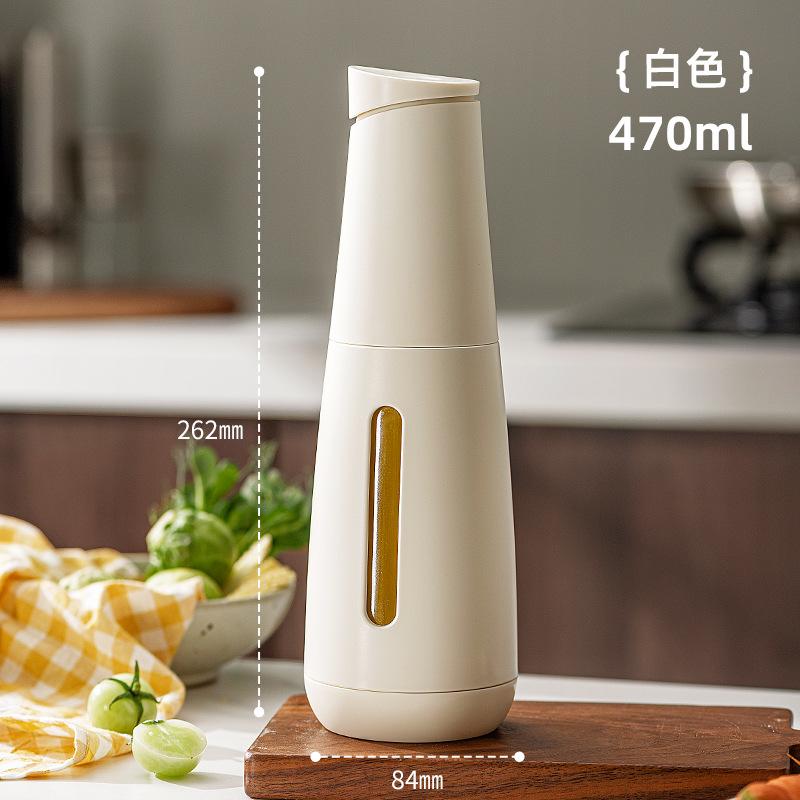 

470ml Auto-Seal Glass Oil Dispenser - Kitchen Bottle with Scale, Drip-Free for Cooking Oil/Vinegar/Soy Sauce
