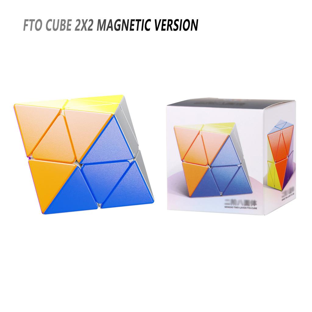 Sengso Fto M Face Turning Octahedron 2X2 3X3 Speed Cube Octahedron Stickerless Competition Cube Puzzle Logic Training Gift