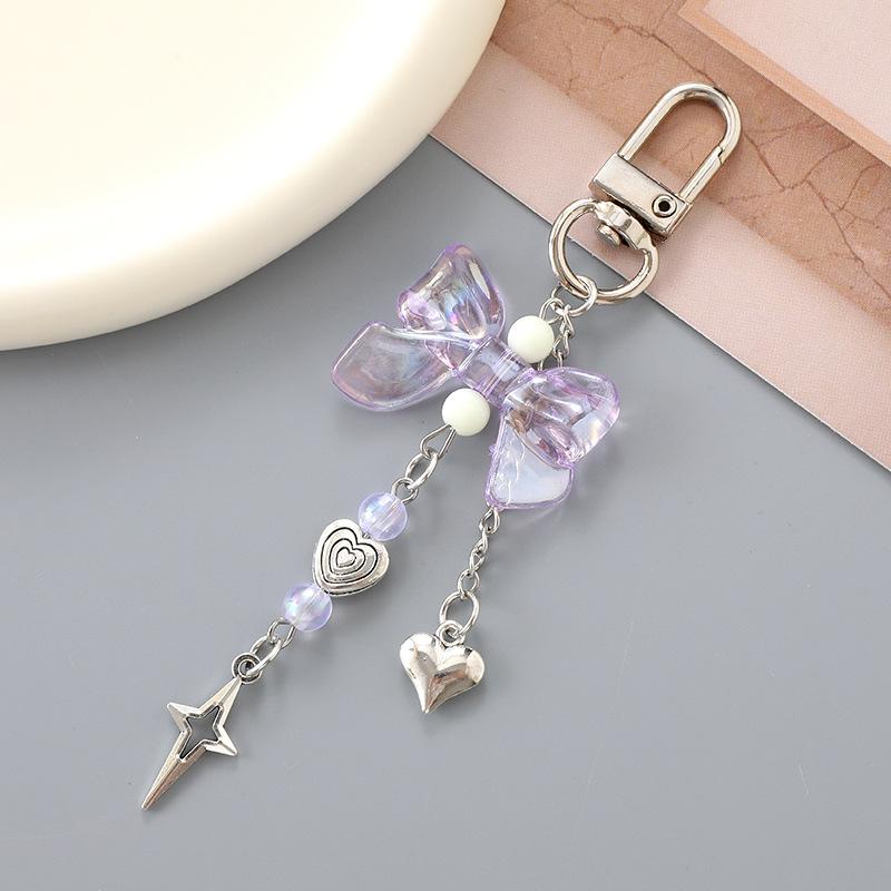 

Креативные подвески-брелоки в виде сердца с бисером, милые подвески в виде звезд, милые эстетичные брелоки, безделушки и подарки для подростков
