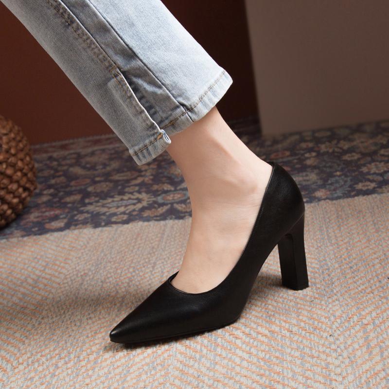 2026 New Elegant Women Pumps Pointed Toe Thin High Heels Spring Summer Shoes  Slip on Office Dress Shoes Handmade