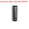 For Hyundai KONA SX2 Carbon Fiber Interior Trim Window Button/Door Bowl Cover/Front Water Cup Holder/Steering Wheel Decoration