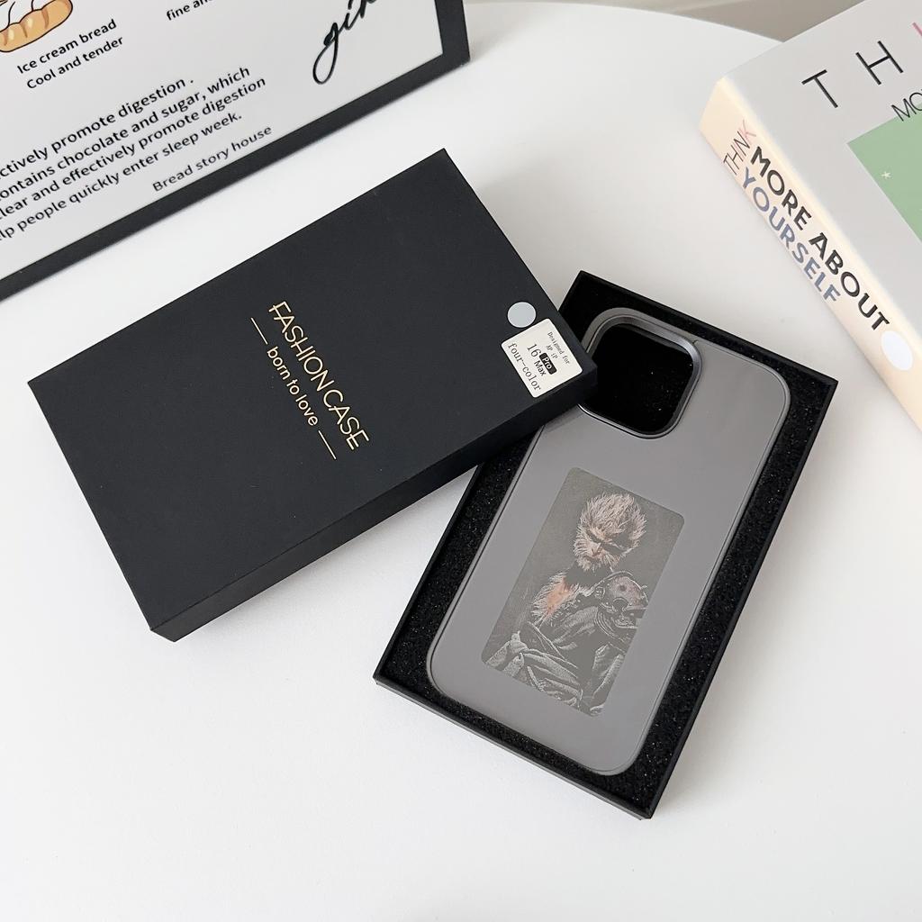 For iPhone 16 Pro Max E Ink Phone Case 4-Color Screen,DIY Wireless NFC Photo Display