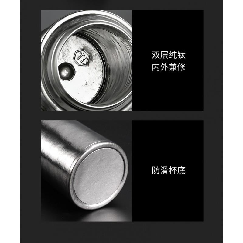 Double-Layer Pure Titanium Insulated Travel Mug With Tea Strainer 500ml Leak-Proof Office Cup Men Women