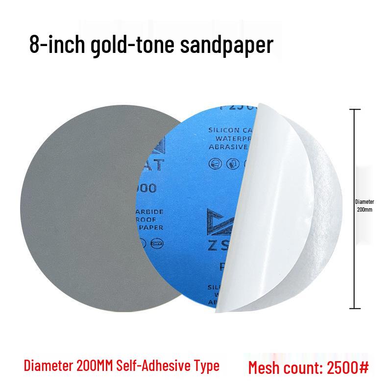 Adhesive-Backed 8" & 9" Metallographic Sandpaper for Wet Polishing